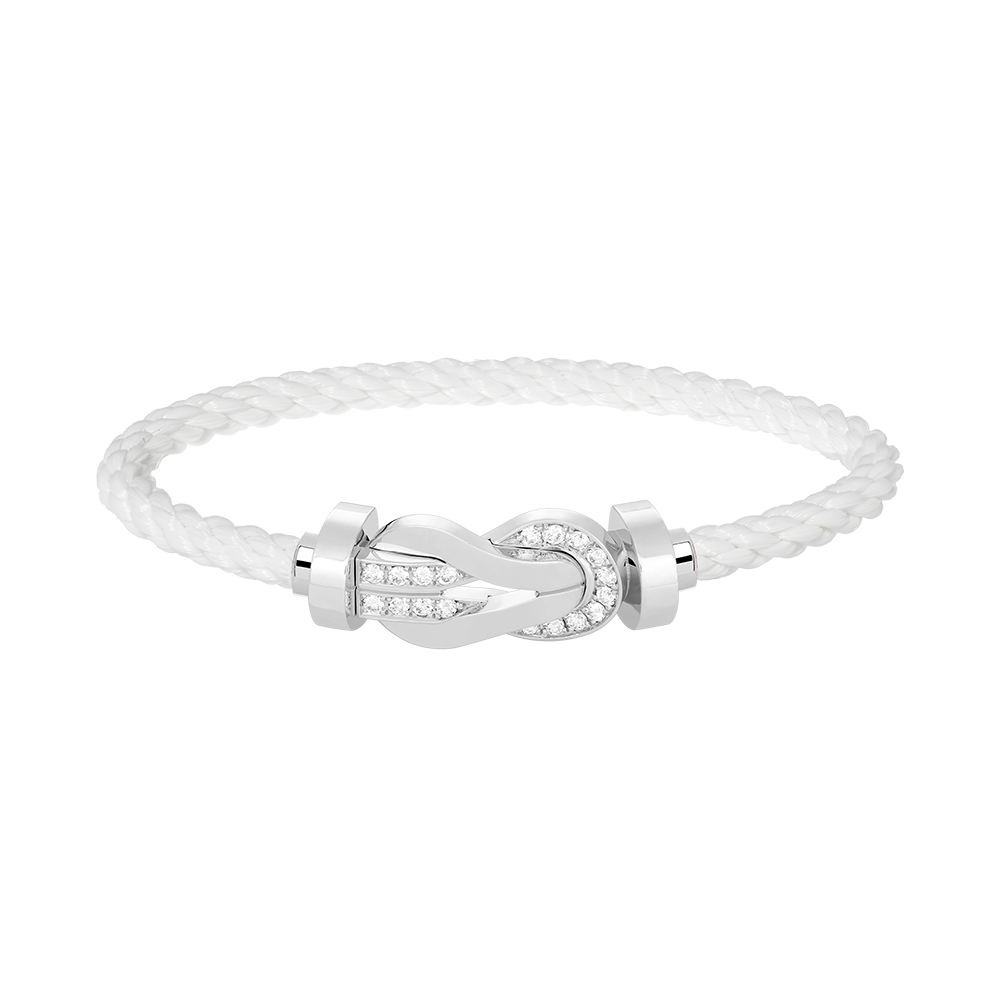 Mysitc CHANCE LARGE 8 FIGURE BUCKLE HALF DIAMOND BRACELET SILVER