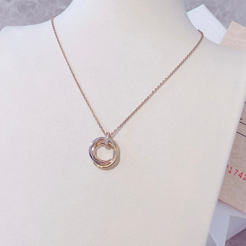 Mysitc TRINITY NECKLACE GOLD DIAMONDS