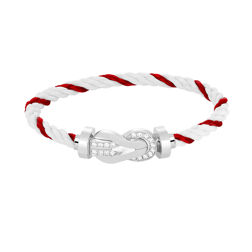 [Mystic]CHANCE LARGE 8 FIGURE BUCKLE HALF DIAMOND BRACELET SILVER