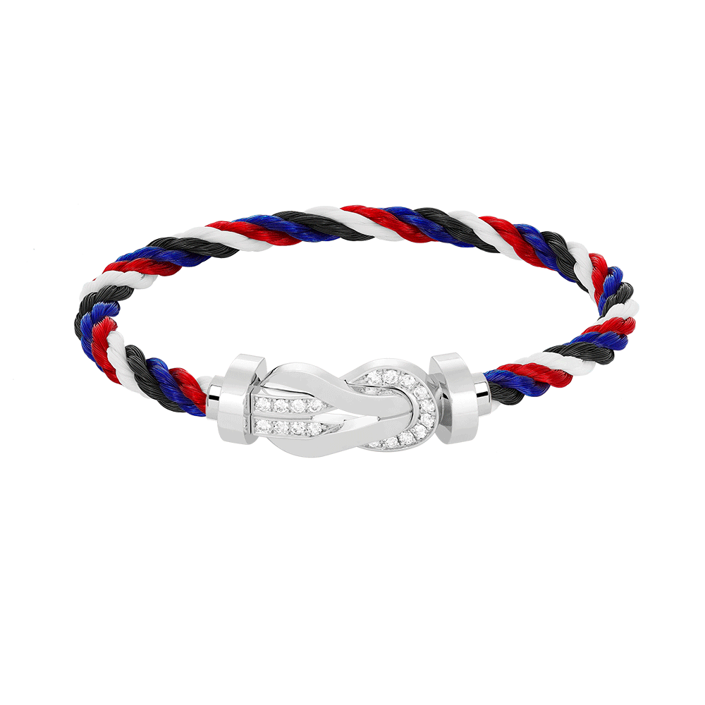 [Mystic]CHANCE LARGE 8 FIGURE BUCKLE HALF DIAMOND BRACELET SILVER