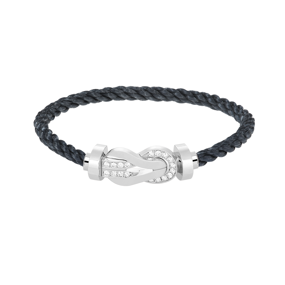[Mystic]CHANCE LARGE 8 FIGURE BUCKLE HALF DIAMOND BRACELET SILVER