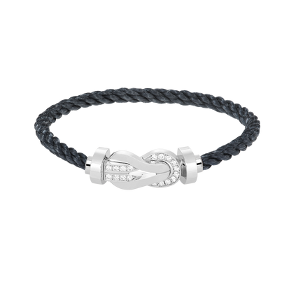 [Mystic]CHANCE LARGE 8 FIGURE BUCKLE HALF DIAMOND BRACELET SILVER