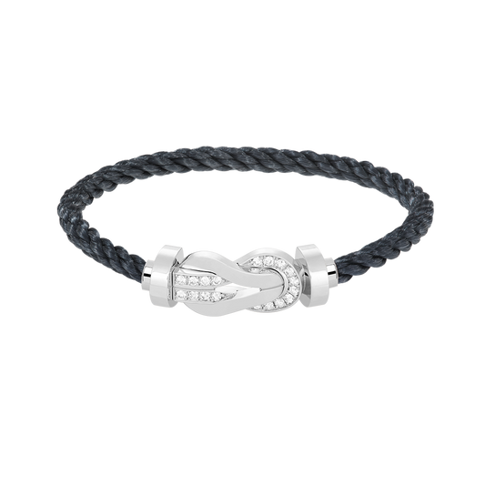 [Mystic]CHANCE LARGE 8 FIGURE BUCKLE HALF DIAMOND BRACELET SILVER
