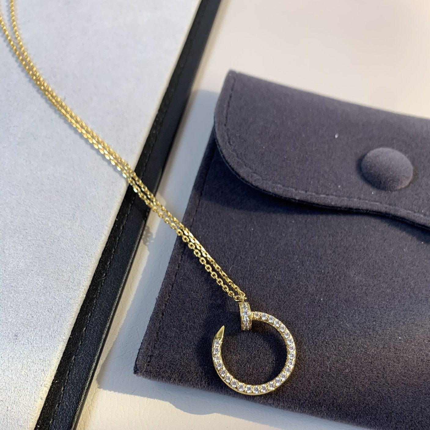 [Mystic]JUSTE NECKLACE GOLD DIAMONDS