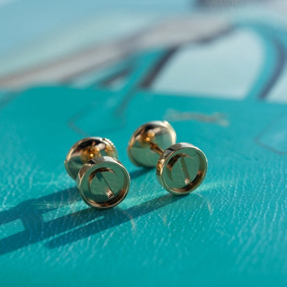 [Mystic]LOVE EARRINGS PINK GOLD 10MM
