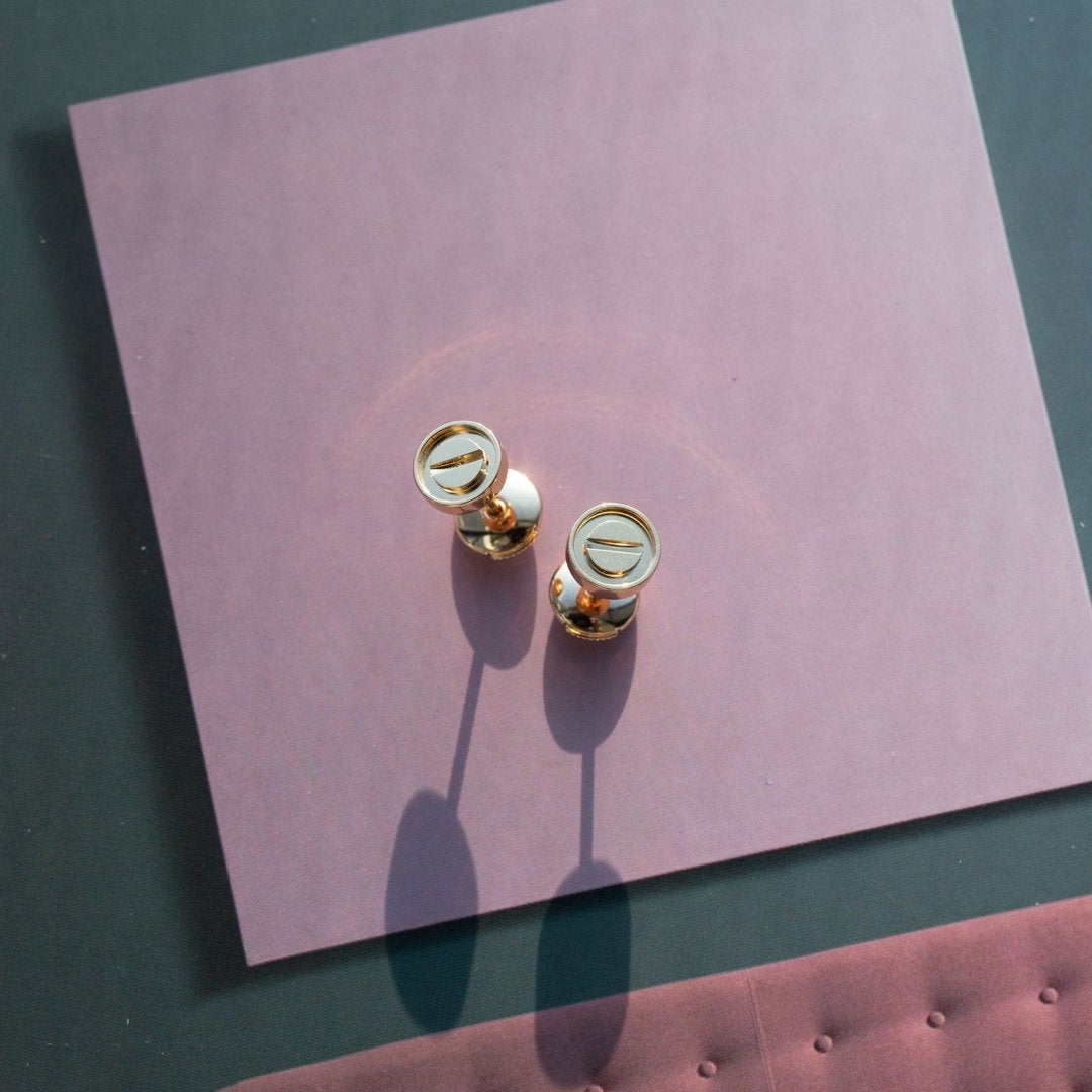 [Mystic]LOVE EARRINGS PINK GOLD 10MM