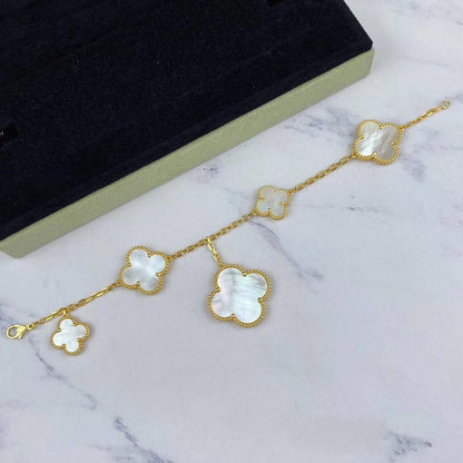 [Mystic]MAGIC CLOVER MOP GOLD BRACELET 5 MOTIFS