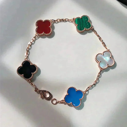 [Mystic]CLOVER 5 MOTIFS MULTICOLOR BRACELET