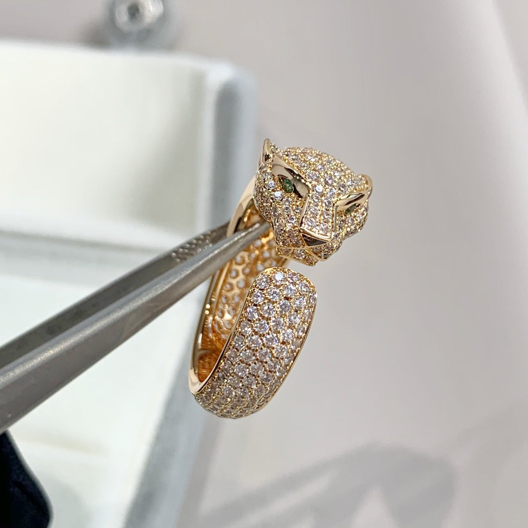 [Mystic]PANTHERE PINK GOLD DIAMOND RING