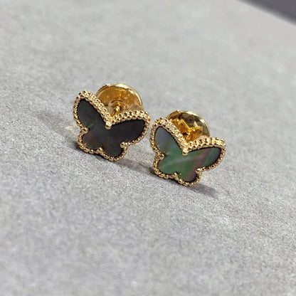 [Mystic]BUTTERFLY DARK MOP  EARRINGS