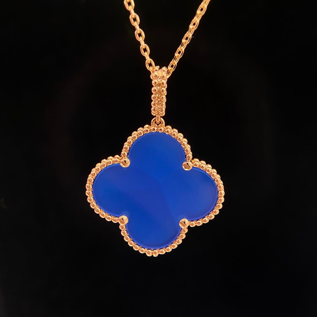 [Mystic]CLOVER 25MM NECKLACE TURQUOISE ROSE GOLD