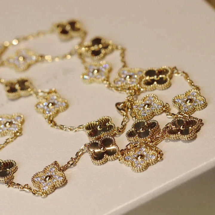 [Mystic]CLOVER 20 MOTIFS LASER DIAMOND NECKLACE