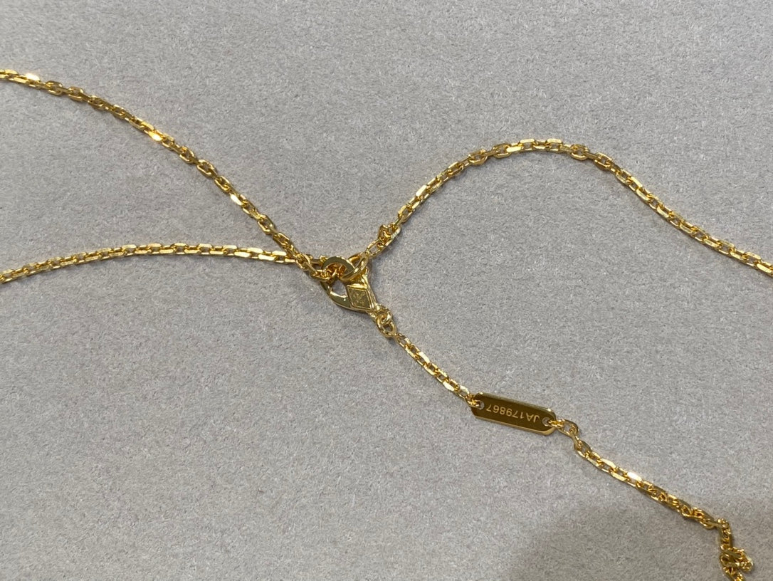 [Mystic]CLOVER 25MM NECKLACE GOLD MALACHITE