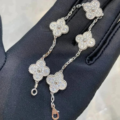 [Mystic] CLOVER 5 MOTIF FULL DIAMOND BRACELET COLLECTION