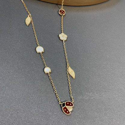 [Mystic]LUCKY SPRING 15 MOTIFS GOLD NECKLACE