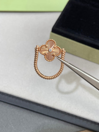 [Mystic]CLOVER RIVERSIBLE ROSE GOLD RING
