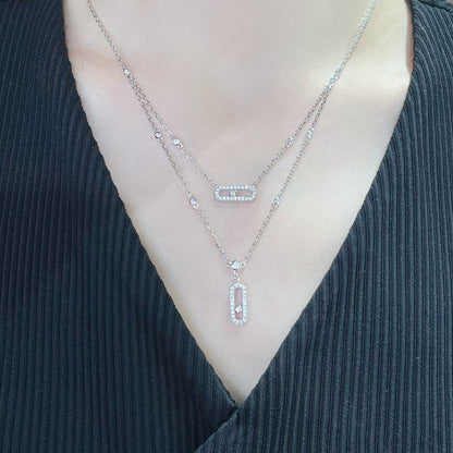 [Mystic ]MOVE 2 ROW DIAMOND NECKLACE
