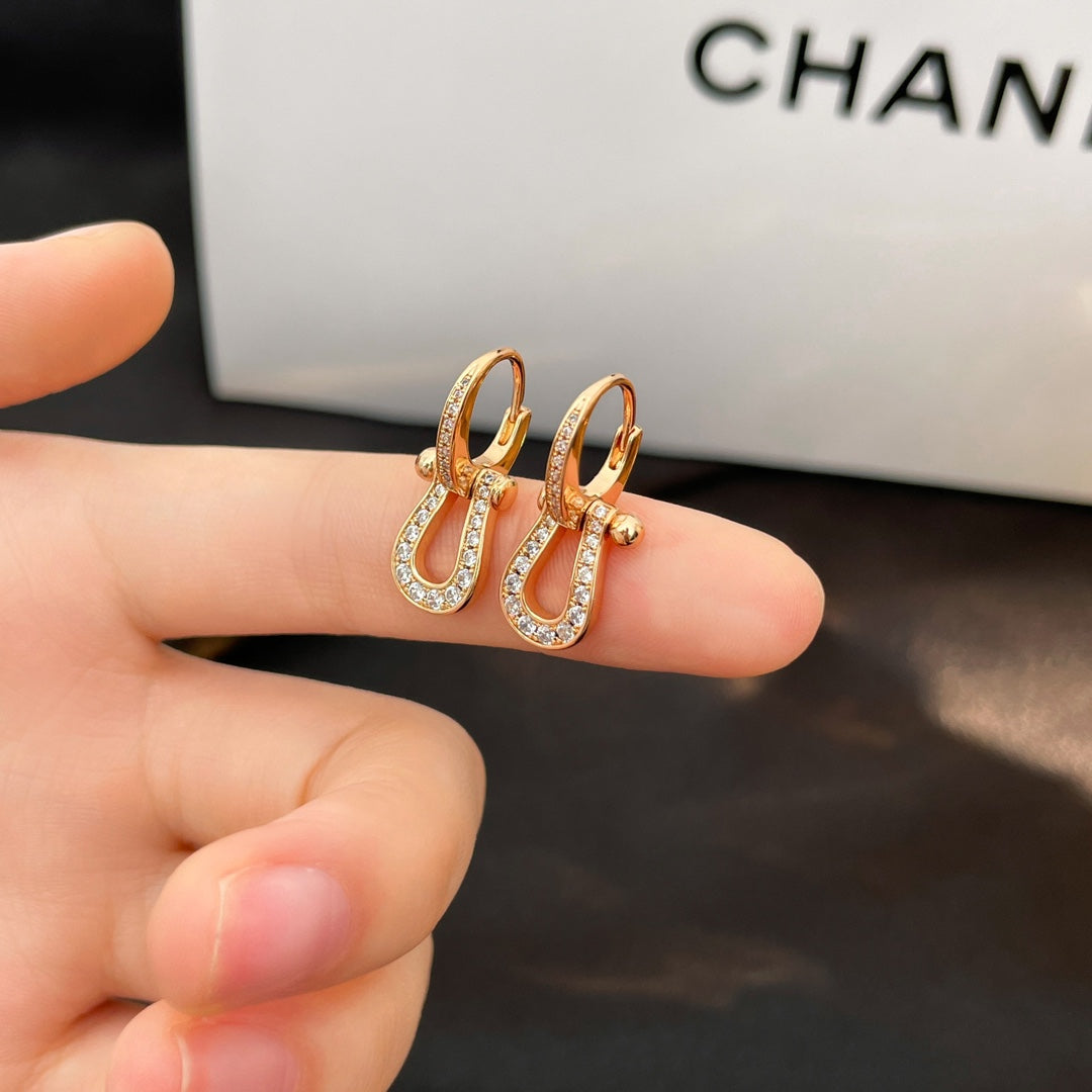 [Mystic]FORCE 10 FULL DIAMOND DROP EARRINGS MEDIUM MODEL
