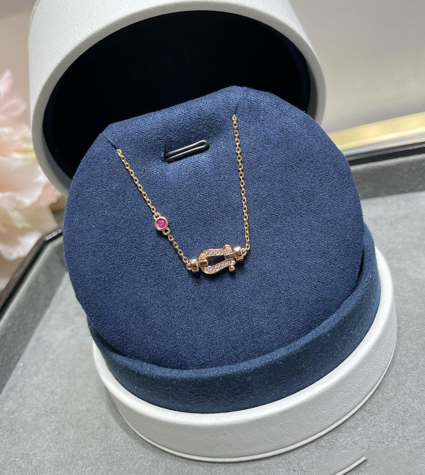 [Mystic]FORCE 10 DIAMOND CHAIN LINK PINK GOLD BRACELET