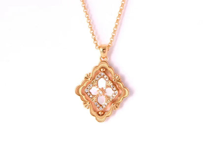 [Mystic] B.C.L ENAMEL ROTATING SINGLE-DIAMOND NECKLACE£¨Various colors£©
