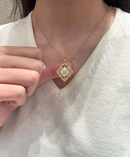 [Mystic] B.C.L ENAMEL ROTATING SINGLE-DIAMOND NECKLACE£¨Various colors£©
