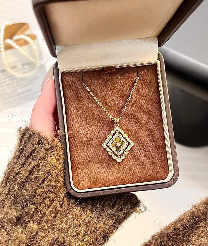 [Mystic] B.C.L ENAMEL ROTATING SINGLE-DIAMOND NECKLACE£¨Various colors£©