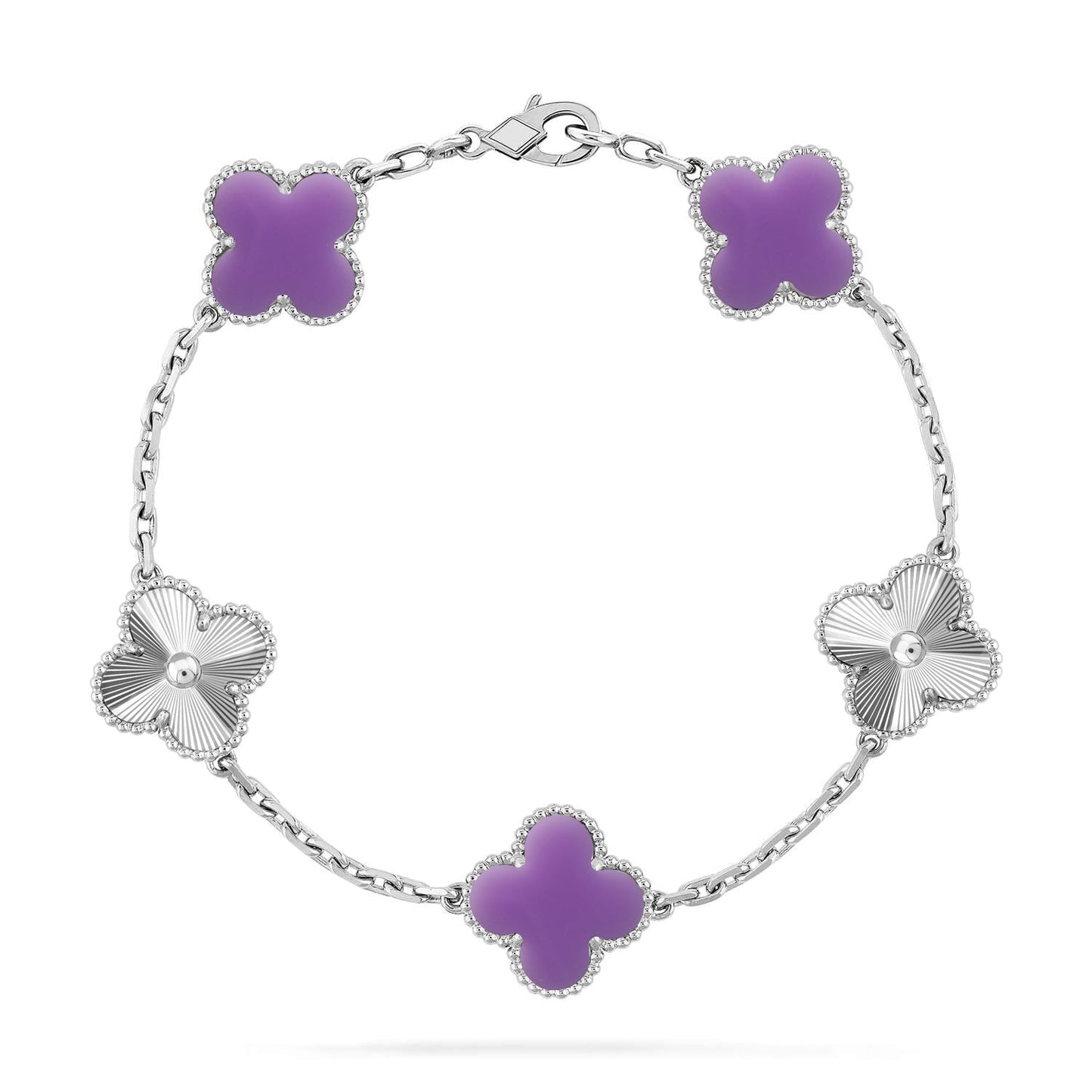 [Mystic]CLOVER 5 MOTIF LIGHT PURPLE BRACELET COLLECTION