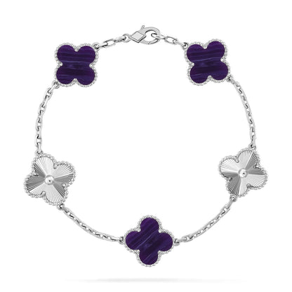 [Mystic]CLOVER 5 MOTIF PURPLE STRIPES BRACELET COLLECTION