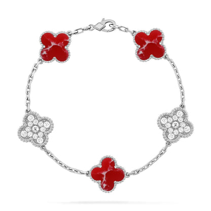[Mystic]CLOVER 5 MOTIF RED PATTERN BRACELET COLLECTION