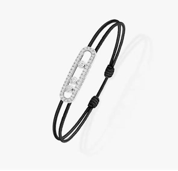 [Mystic ]MK Care(s) pink cord pavé bracelet