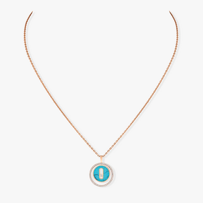 [Mystic ]Mystic MOVE 1 DIAMOND TURQUOISE PINK GOLD DIAMOND NECKLACE