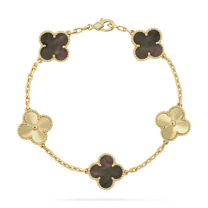 [Mystic] CLOVER 5 MOTIF GRAY MOP BRACELET COLLECTION