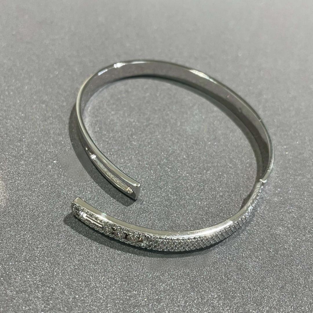[Mystic ]Move Noa Rose Gold Pavé Diamond Bangle Bracelet