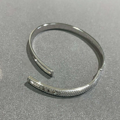 [Mystic ]Move Noa Rose Gold Pavé Diamond Bangle Bracelet