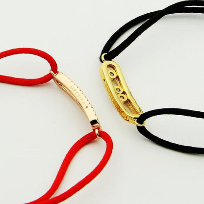 [Mystic ]MK Care(s) pink cord pavé bracelet