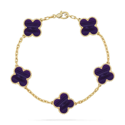 [Mystic]CLOVER 5 MOTIF PURPLE STRIPES BRACELET COLLECTION