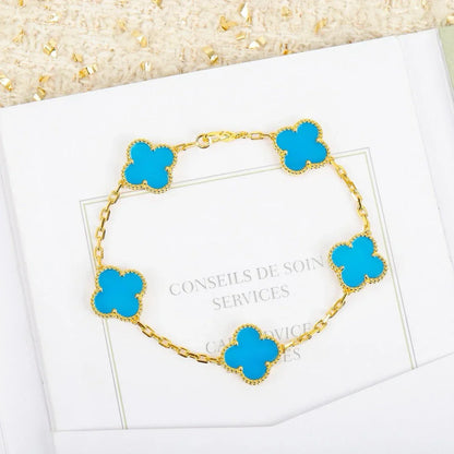 [Mystic] CLOVER 5 MOTIF TURQUOISE BRACELET COLLECTION