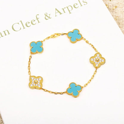 [Mystic] CLOVER 5 MOTIF TURQUOISE BRACELET COLLECTION