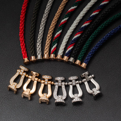 [Mystic]FORCE LARGE HORSESHOE FULL DIAMOND BRACELET SILVER