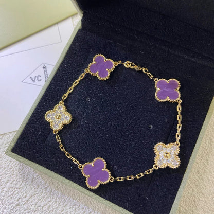 [Mystic] CLOVER 5 MOTIF VIOLET BRACELET COLLECTION