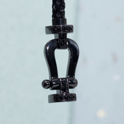 [Mystic]FORCE LARGE SERIES HORSESHOE BLACK SAMURAI BRACELET
