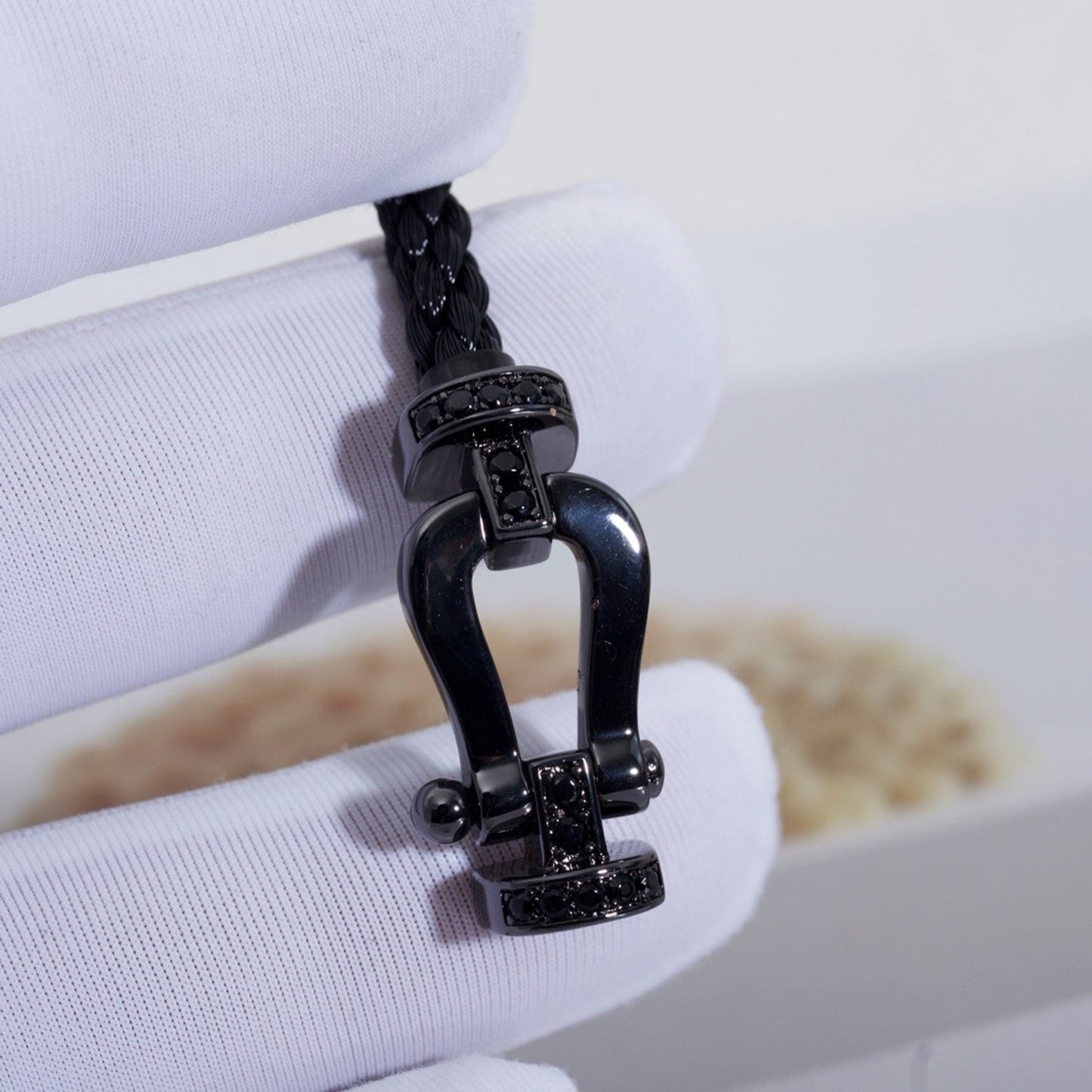 [Mystic]FORCE LARGE SERIES HORSESHOE BLACK SAMURAI BRACELET
