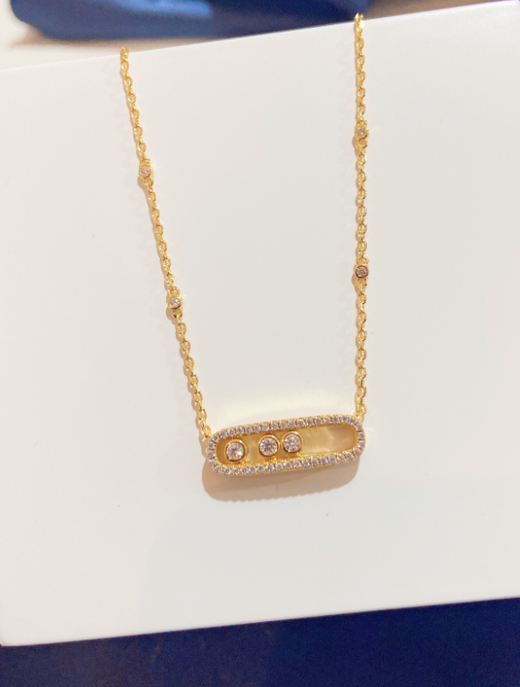 [Mystic]MK MOVE FULL DIAMOND NECKLACE