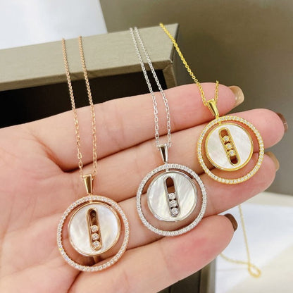[Mystic ]Mystic MOVE MM NACRE BLANCHE DIAMOND NECKLACE