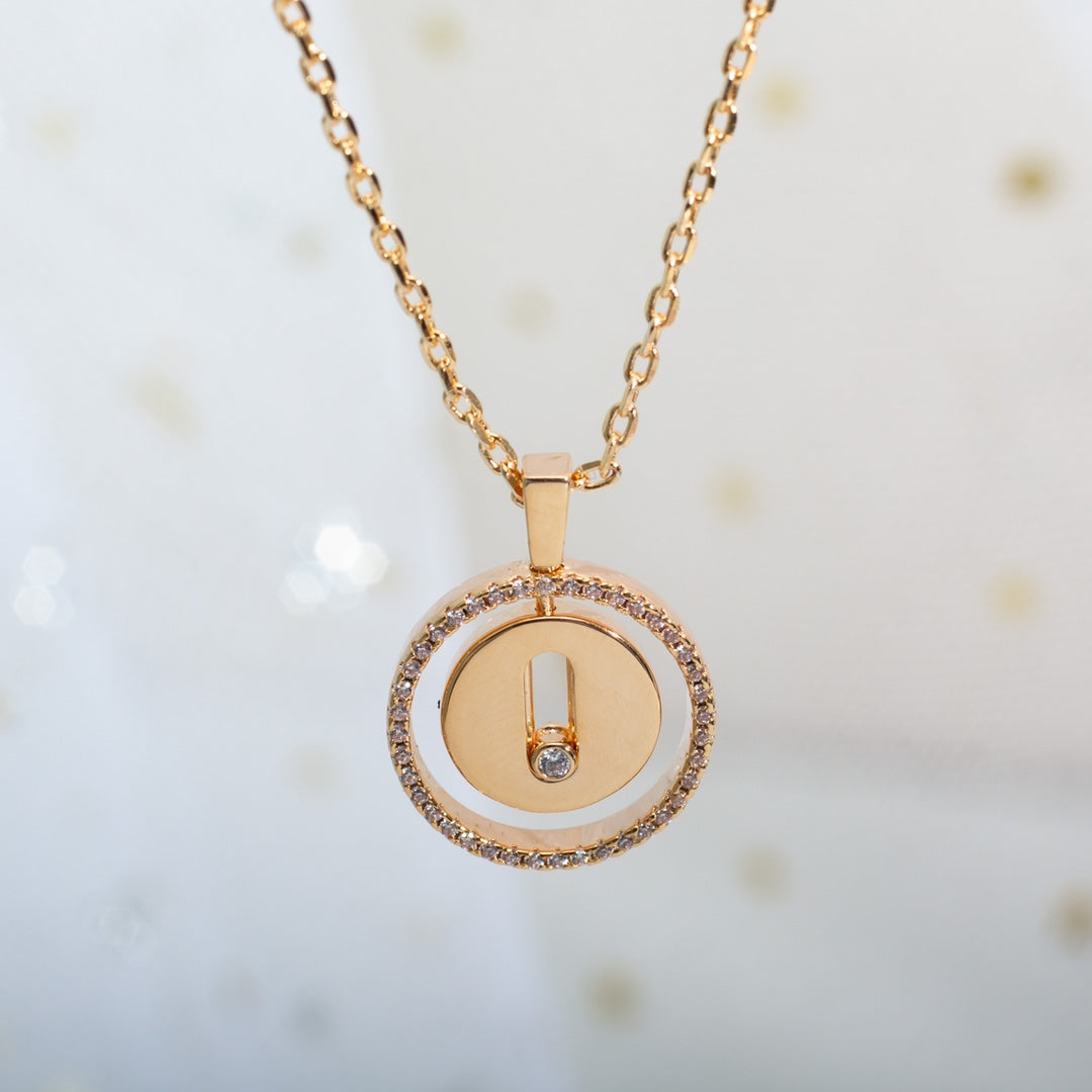 [Mystic ]Mystic MOVE PM NECKLACE PINK GOLD DIAMOND