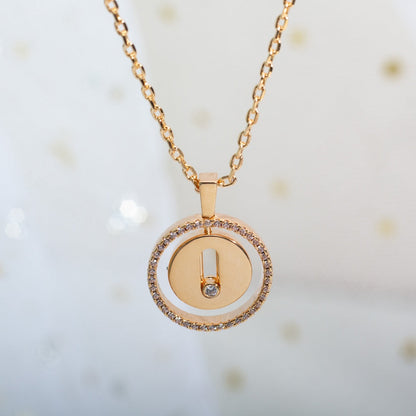 [Mystic ]Mystic MOVE PM NECKLACE PINK GOLD DIAMOND