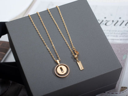 [Mystic ]Mystic MOVE PM NECKLACE PINK GOLD DIAMOND