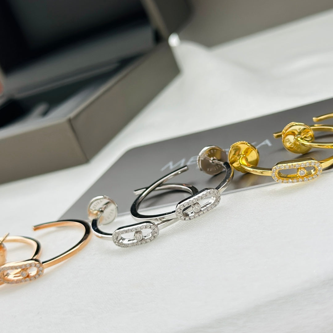[Mystic ]CREOLES MOVE UNO PM DIAMOND EARRINGS