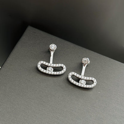 [Mystic ]MOVE UNO SILVER DIAMOND EARRINGS