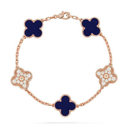 [Mystic]CLOVER 5 MOTIF LAPIS LAZULI BRACELET COLLECTION